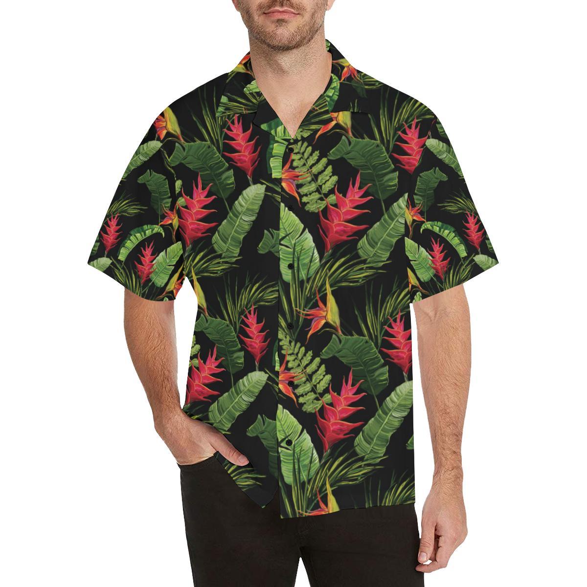 Bird Of Paradise Pattern Print Design BOP010 Men Hawaiian Shirt-JorJune