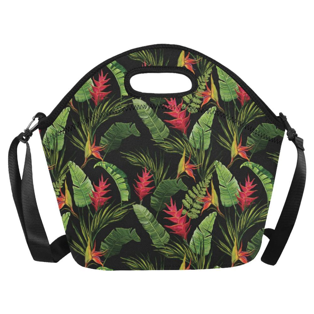 Bird Of Paradise Pattern Print Design BOP010 Neoprene Lunch Bag-JorJune