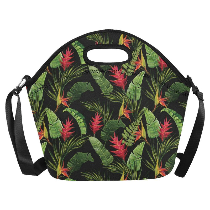 Bird Of Paradise Pattern Print Design BOP010 Neoprene Lunch Bag-JorJune