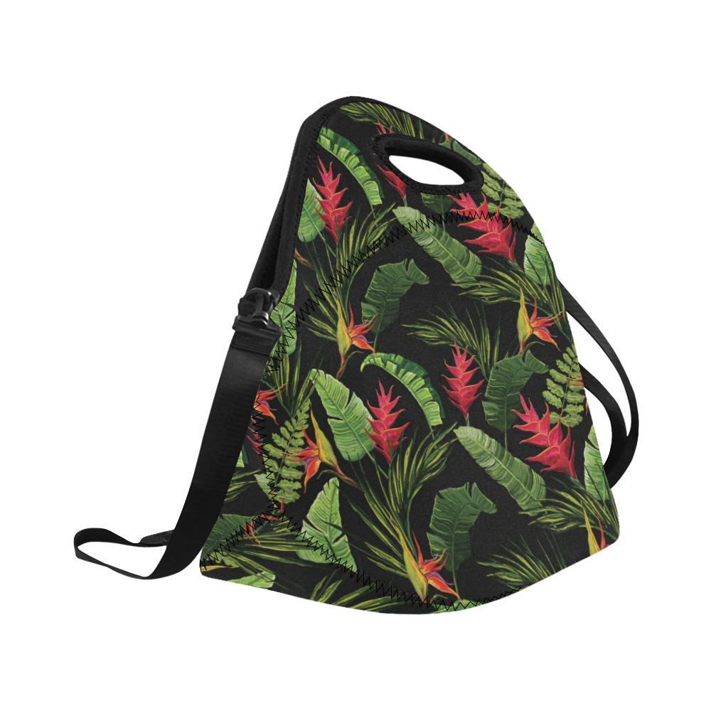 Bird Of Paradise Pattern Print Design BOP010 Neoprene Lunch Bag-JorJune
