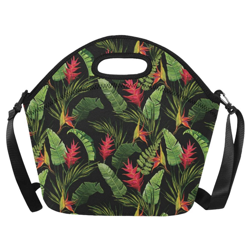 Bird Of Paradise Pattern Print Design BOP010 Neoprene Lunch Bag-JorJune