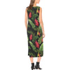 Bird Of Paradise Pattern Print Design BOP010 Sleeveless Open Fork Long Dress