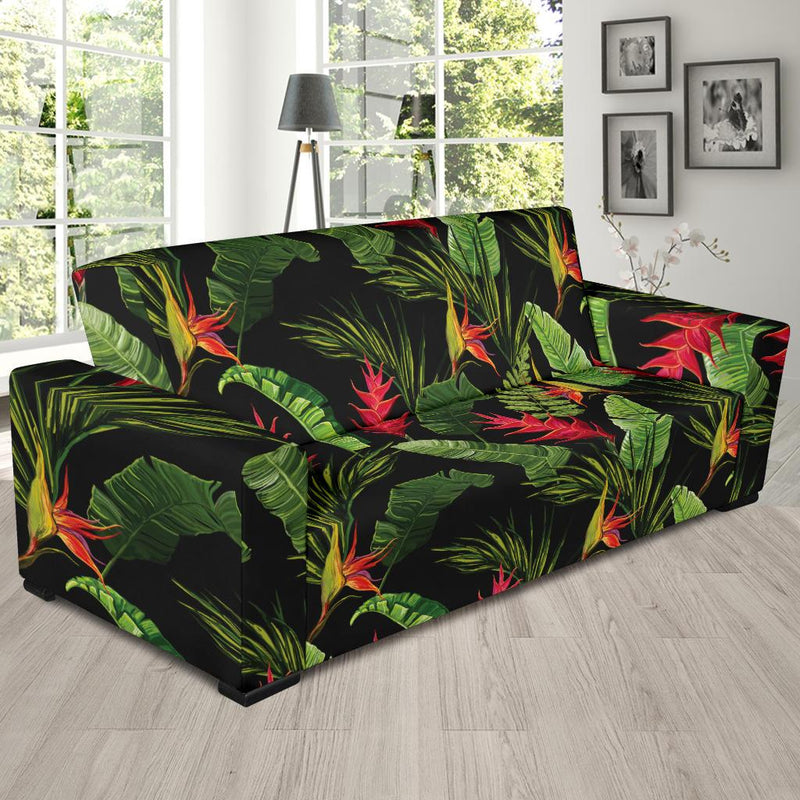 Bird Of Paradise Pattern Print Design BOP010 Sofa Slipcover-JORJUNE.COM