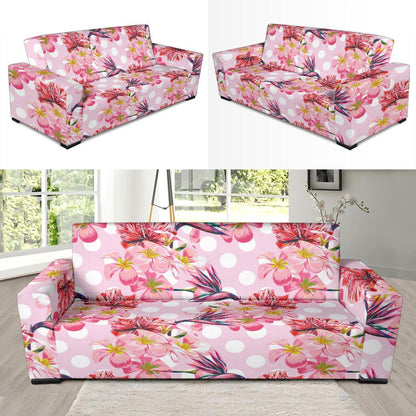 Bird Of Paradise Pattern Print Design BOP011 Sofa Slipcover-JORJUNE.COM
