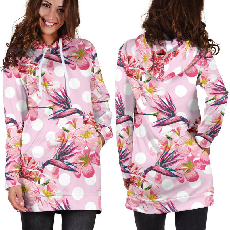 Bird Of Paradise Pattern Print Design BOP011 Women Hoodie Dress