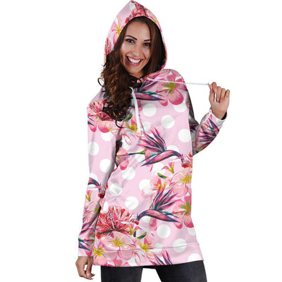 Bird Of Paradise Pattern Print Design BOP011 Women Hoodie Dress