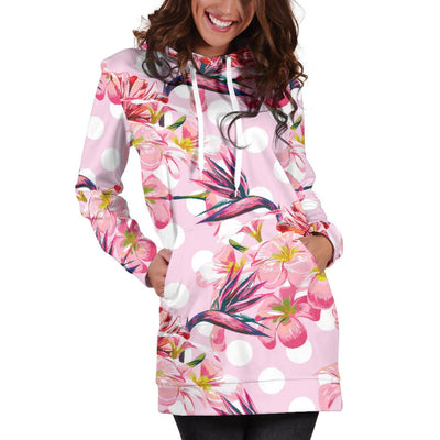 Bird Of Paradise Pattern Print Design BOP011 Women Hoodie Dress