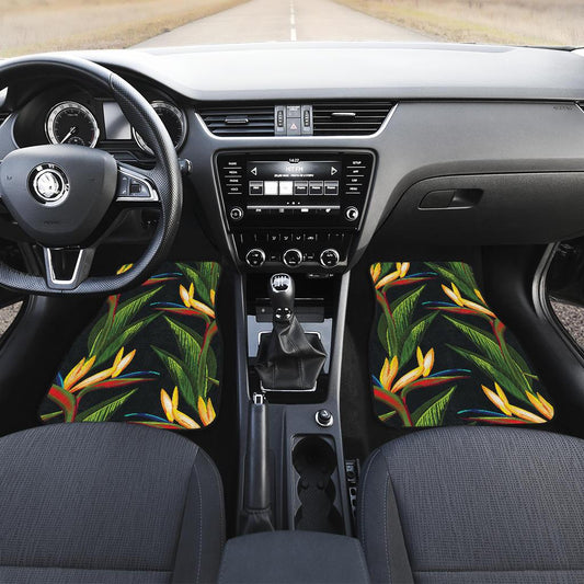 Bird Of Paradise Pattern Print Design BOP012 Car Floor Mats-JorJune