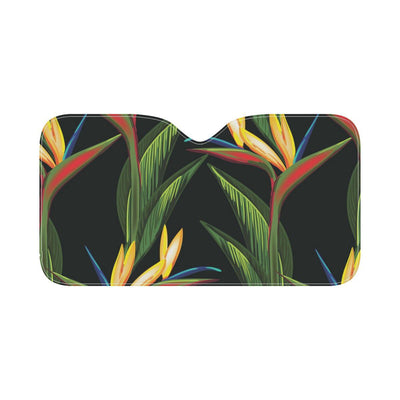 Bird Of Paradise Pattern Print Design BOP012 Car Sun Shade-JorJune