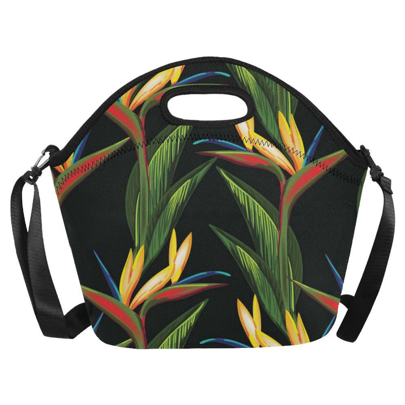 Bird Of Paradise Pattern Print Design BOP012 Neoprene Lunch Bag-JorJune