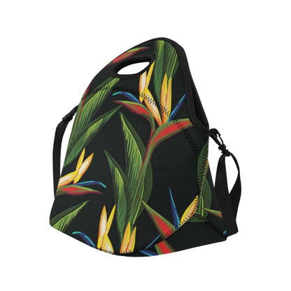 Bird Of Paradise Pattern Print Design BOP012 Neoprene Lunch Bag-JorJune