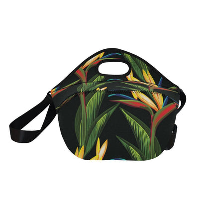 Bird Of Paradise Pattern Print Design BOP012 Neoprene Lunch Bag-JorJune