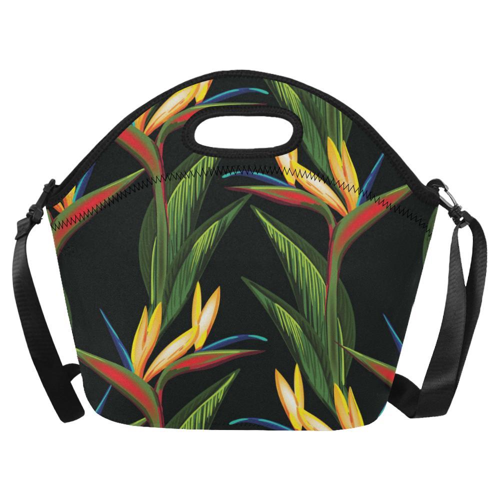 Bird Of Paradise Pattern Print Design BOP012 Neoprene Lunch Bag-JorJune