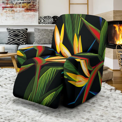 Bird Of Paradise Pattern Print Design BOP012 Recliner Slipcover-JORJUNE.COM