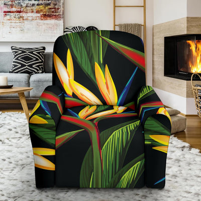 Bird Of Paradise Pattern Print Design BOP012 Recliner Slipcover-JORJUNE.COM