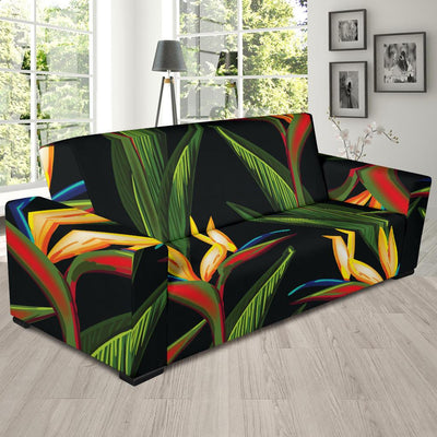 Bird Of Paradise Pattern Print Design BOP012 Sofa Slipcover-JORJUNE.COM