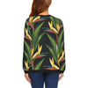 Bird Of Paradise Pattern Print Design BOP012 Women Long Sleeve Sweatshirt-JorJune