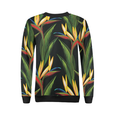 Bird Of Paradise Pattern Print Design BOP012 Women Long Sleeve Sweatshirt-JorJune