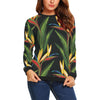 Bird Of Paradise Pattern Print Design BOP012 Women Long Sleeve Sweatshirt-JorJune