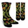 Bird Of Paradise Pattern Print Design BOP013 Crew Socks-JORJUNE.COM