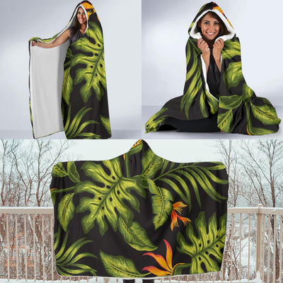 Bird Of Paradise Pattern Print Design BOP013 Hooded Blanket-JORJUNE.COM