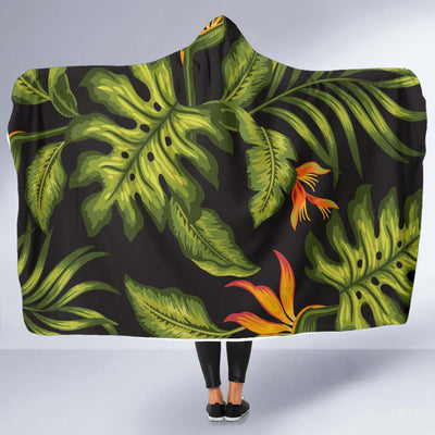 Bird Of Paradise Pattern Print Design BOP013 Hooded Blanket-JORJUNE.COM