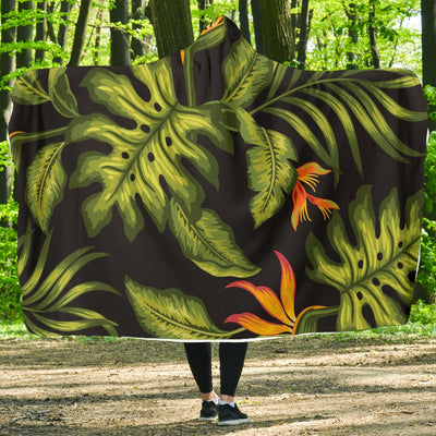 Bird Of Paradise Pattern Print Design BOP013 Hooded Blanket-JORJUNE.COM