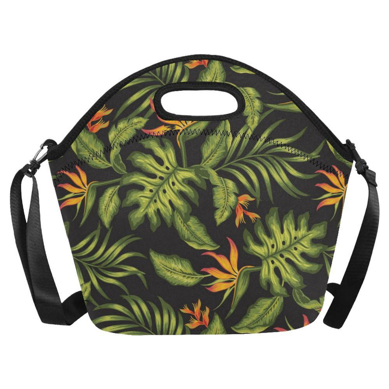 Bird Of Paradise Pattern Print Design BOP013 Neoprene Lunch Bag-JorJune