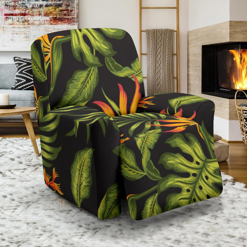 Bird Of Paradise Pattern Print Design BOP013 Recliner Slipcover-JORJUNE.COM