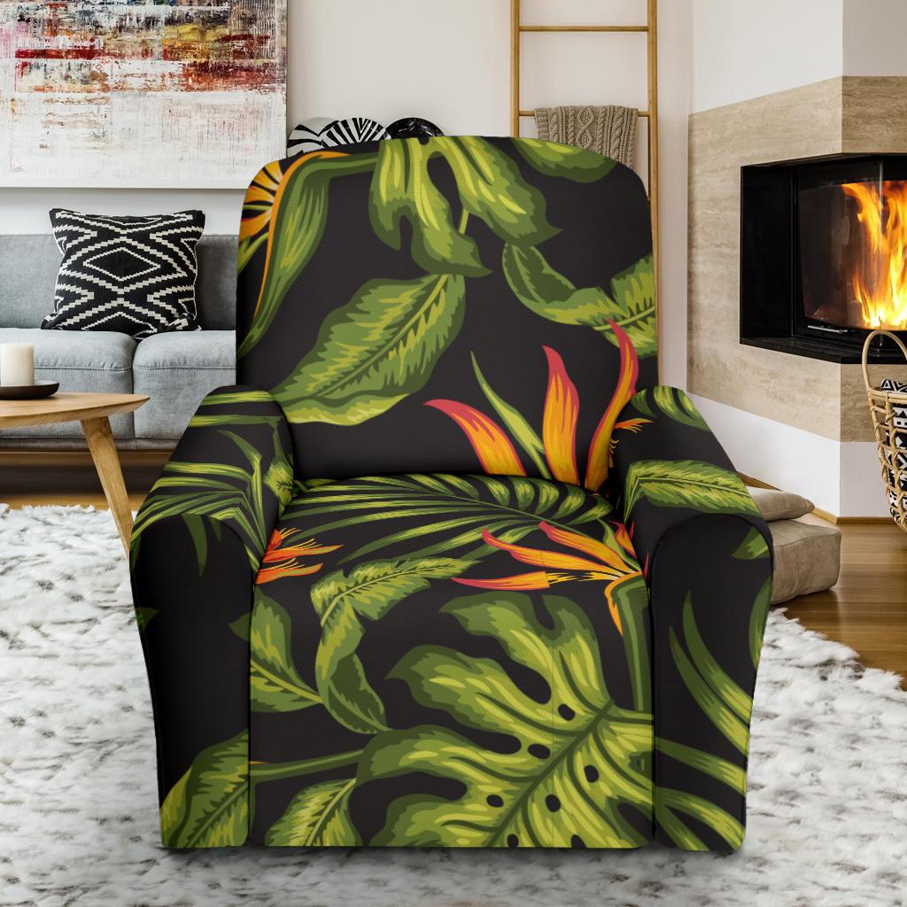 Bird Of Paradise Pattern Print Design BOP013 Recliner Slipcover-JORJUNE.COM