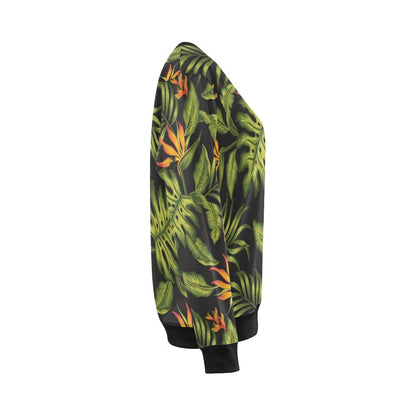 Bird Of Paradise Pattern Print Design BOP013 Women Long Sleeve Sweatshirt-JorJune