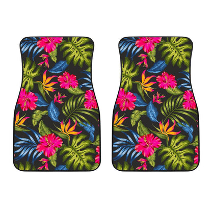 Bird Of Paradise Pattern Print Design BOP014 Car Floor Mats-JorJune