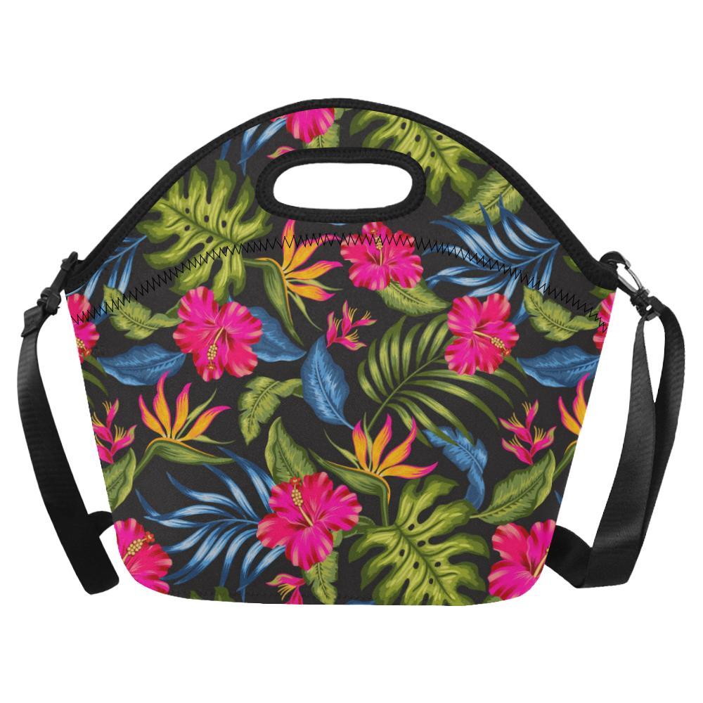 Bird Of Paradise Pattern Print Design BOP014 Neoprene Lunch Bag-JorJune