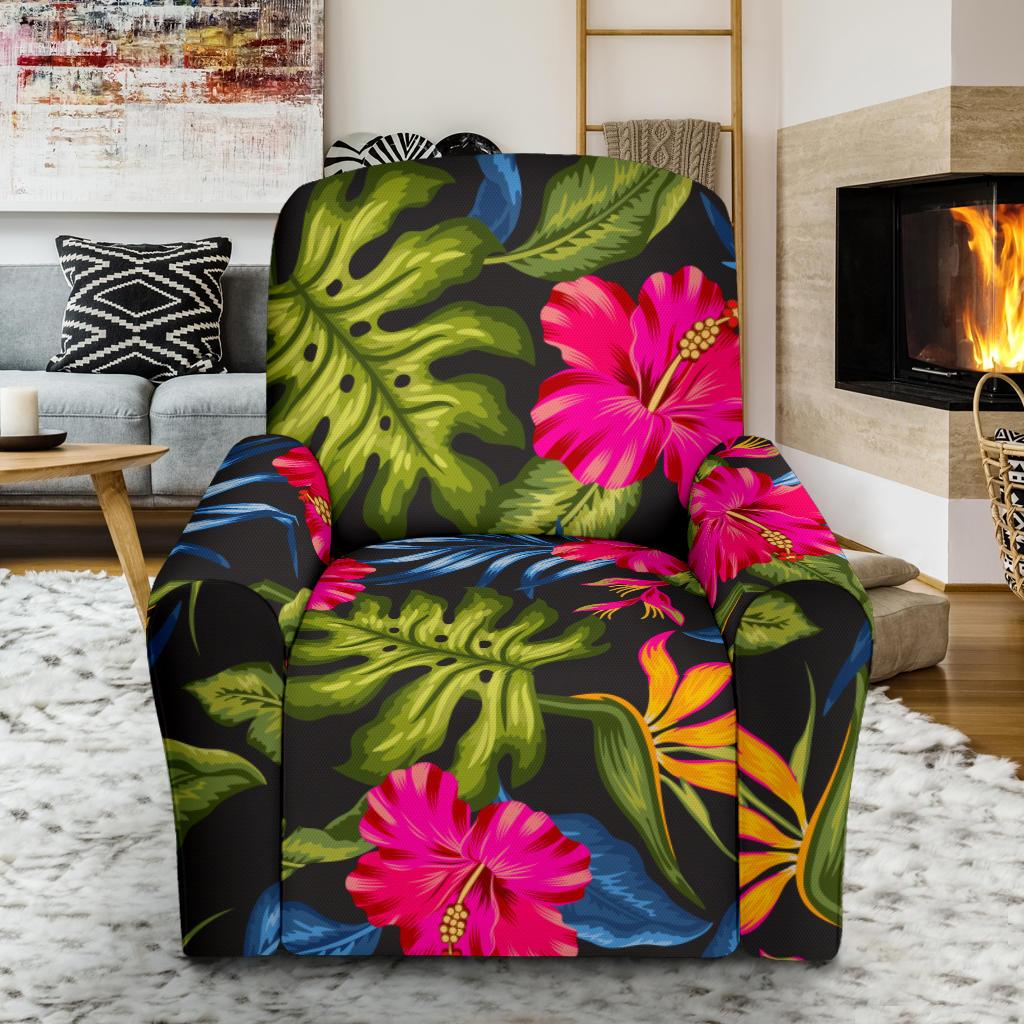 Bird Of Paradise Pattern Print Design BOP014 Recliner Slipcover-JORJUNE.COM