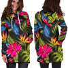 Bird Of Paradise Pattern Print Design BOP014 Women Hoodie Dress