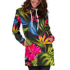 Bird Of Paradise Pattern Print Design BOP014 Women Hoodie Dress