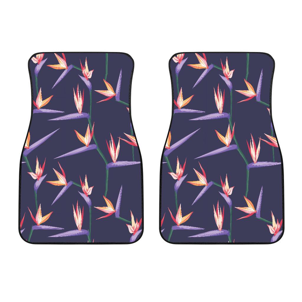 Bird Of Paradise Pattern Print Design BOP015 Car Floor Mats-JorJune