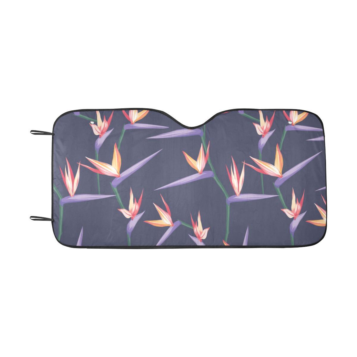 Bird Of Paradise Pattern Print Design BOP015 Car Sun Shade-JorJune