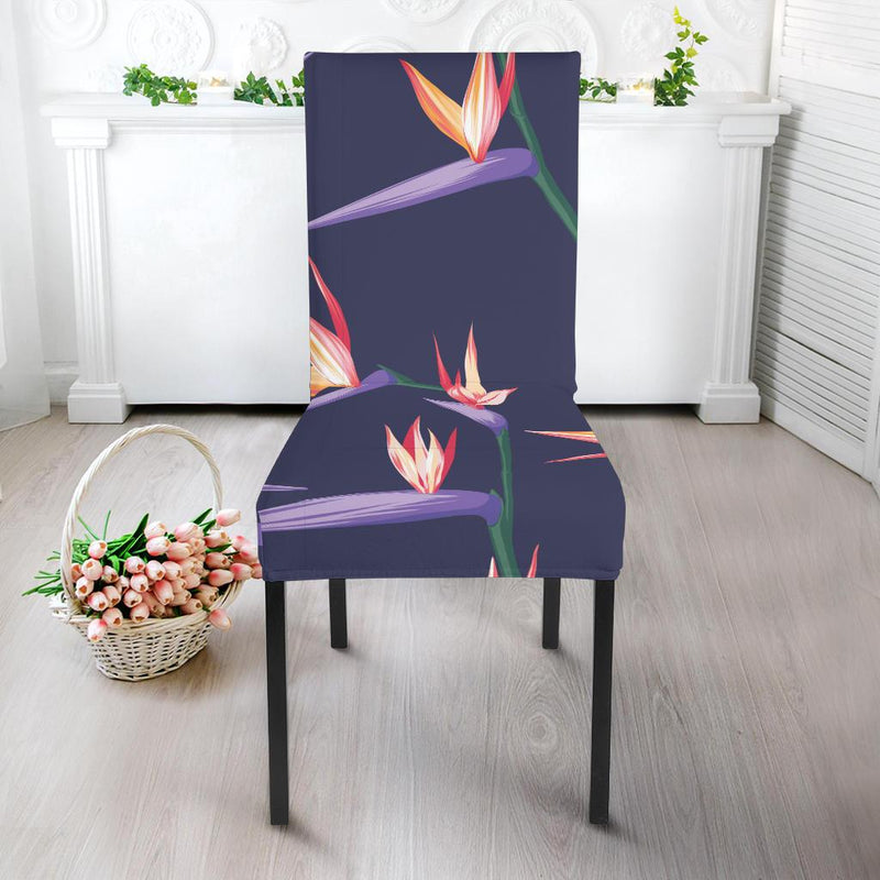 Bird Of Paradise Pattern Print Design BOP015 Dining Chair Slipcover-JORJUNE.COM