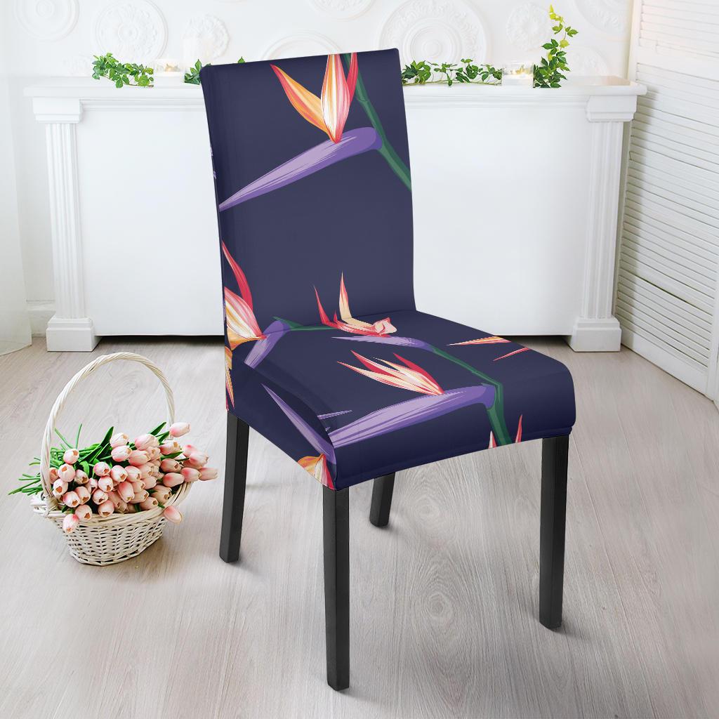 Bird Of Paradise Pattern Print Design BOP015 Dining Chair Slipcover-JORJUNE.COM