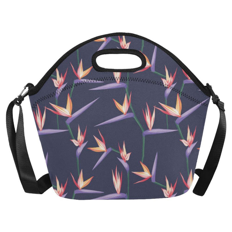 Bird Of Paradise Pattern Print Design BOP015 Neoprene Lunch Bag-JorJune