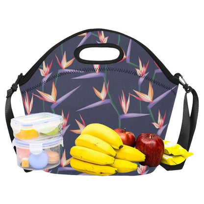 Bird Of Paradise Pattern Print Design BOP015 Neoprene Lunch Bag-JorJune