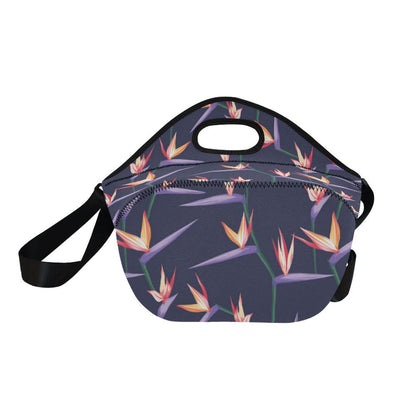 Bird Of Paradise Pattern Print Design BOP015 Neoprene Lunch Bag-JorJune