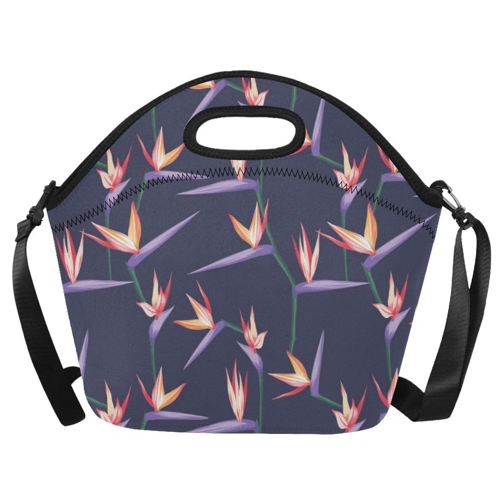 Bird Of Paradise Pattern Print Design BOP015 Neoprene Lunch Bag-JorJune