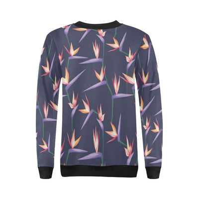 Bird Of Paradise Pattern Print Design BOP015 Women Long Sleeve Sweatshirt-JorJune