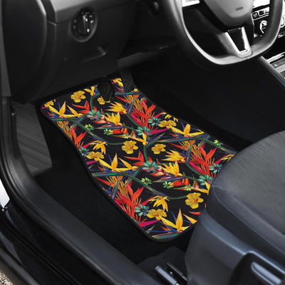 Bird Of Paradise Pattern Print Design BOP016 Car Floor Mats-JorJune