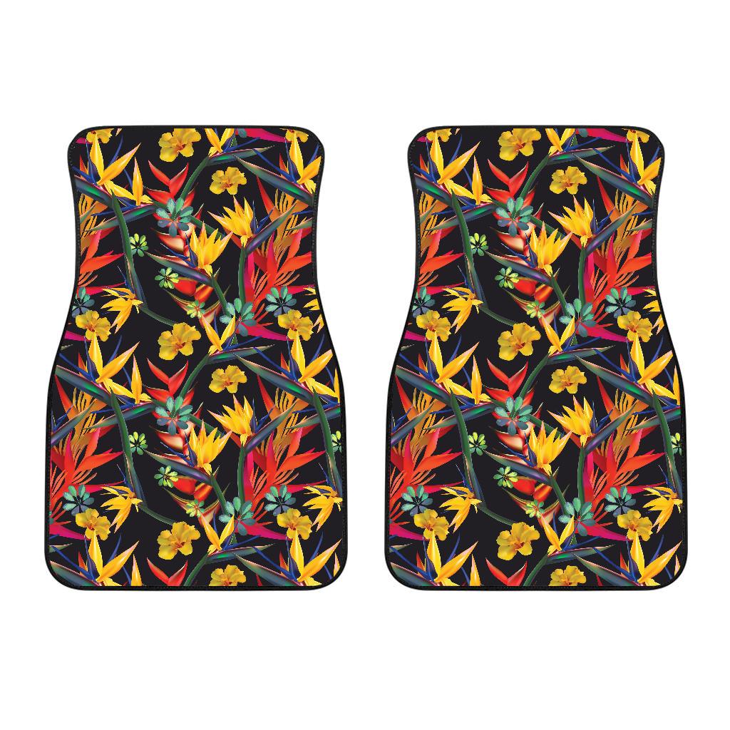 Bird Of Paradise Pattern Print Design BOP016 Car Floor Mats-JorJune