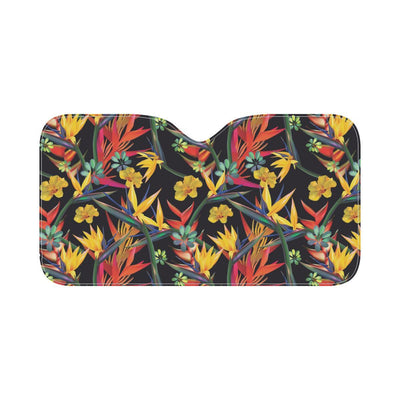 Bird Of Paradise Pattern Print Design BOP016 Car Sun Shade-JorJune