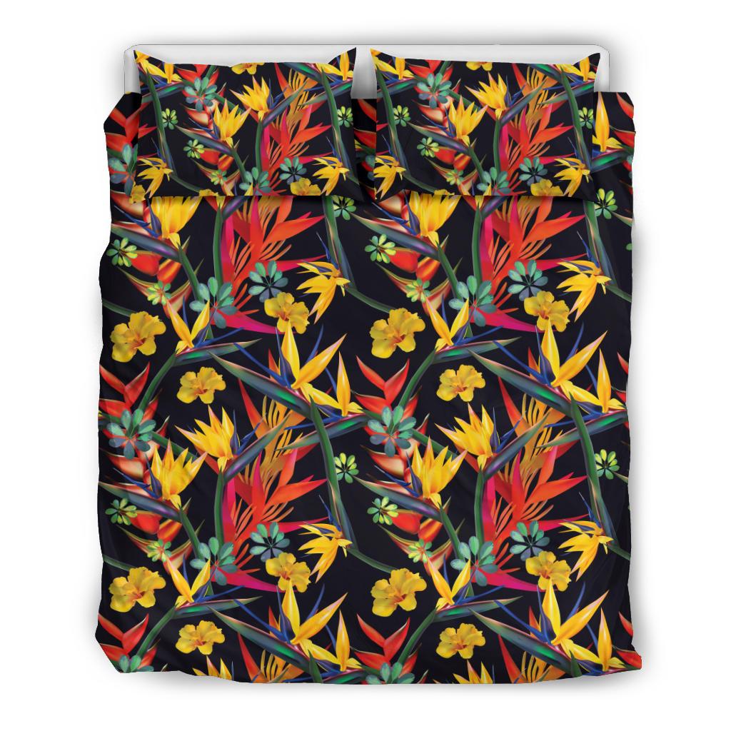 Bird Of Paradise Pattern Print Design BOP016 Duvet Cover Bedding Set-JORJUNE.COM