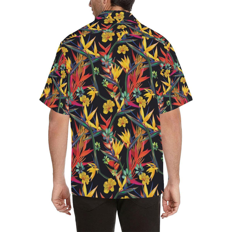 Bird Of Paradise Pattern Print Design BOP016 Men Hawaiian Shirt-JorJune